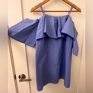 Amanda Uprichard periwinkle cold shoulder shift dress